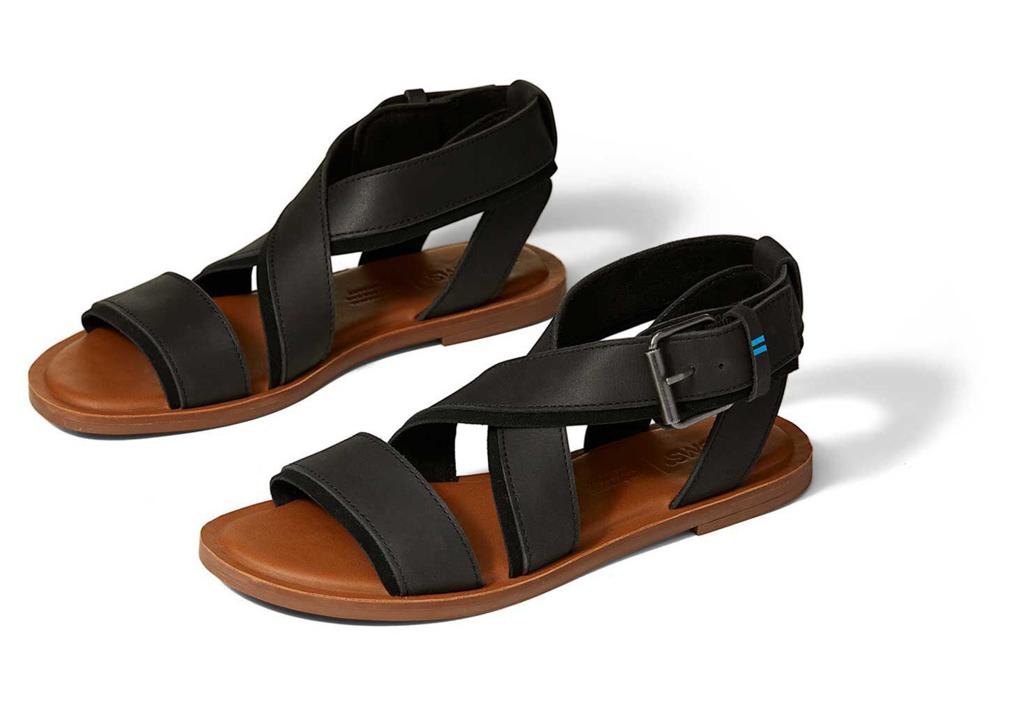 Toms Sidney Sandals Black - Womens - 90267-RMPI